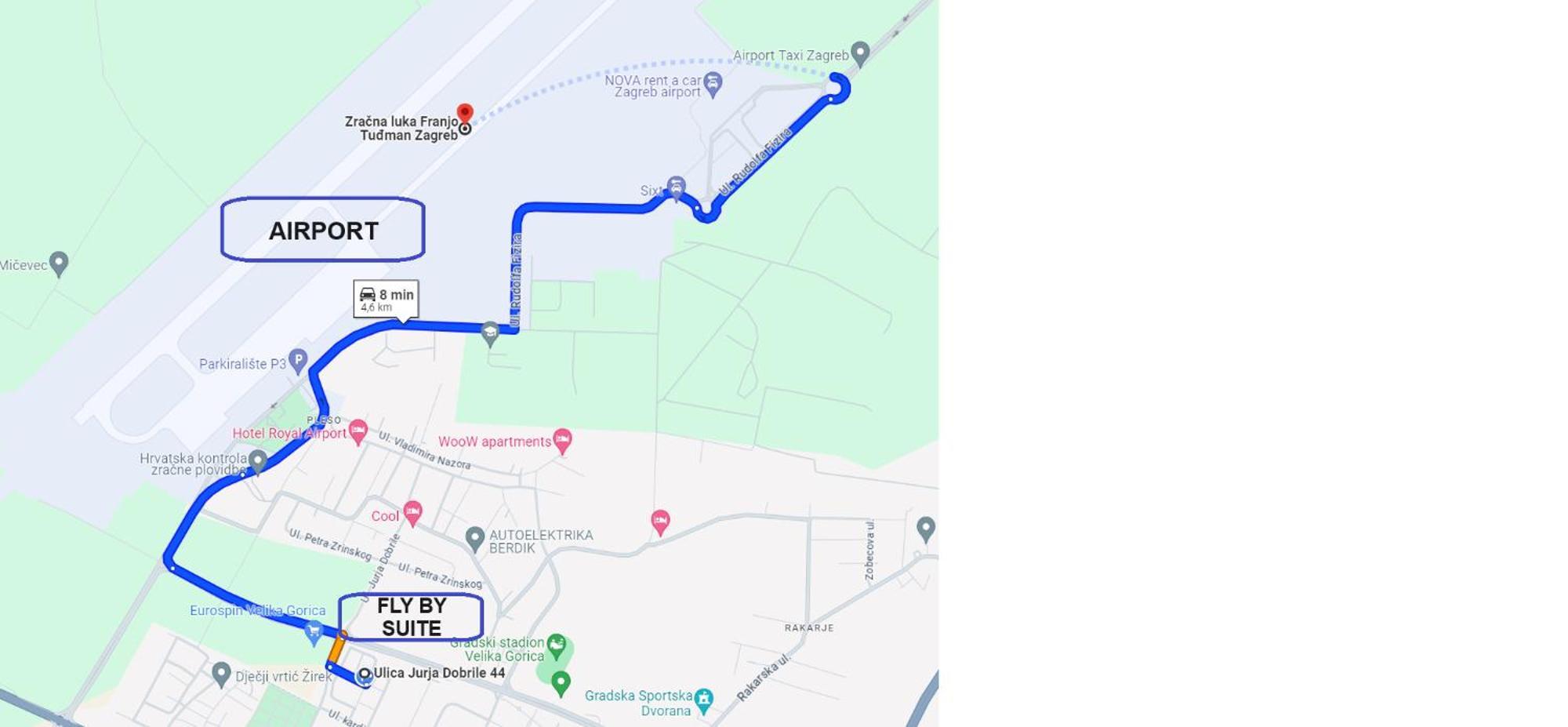 Fly By Suite - Zagreb Airport - 0-24H Self Check In&Out - Parking On Site Velika Gorica Exterior photo